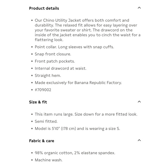 2025 BANANA REPUBLIC Wmn L Classic Twill 4 Pocket Utility Button Jacket Twill - Picture 2 of 16